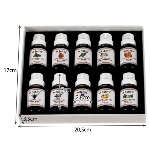 Huile essentielle - ensemble de 10 pièces. 15ml Ruhhy 21938