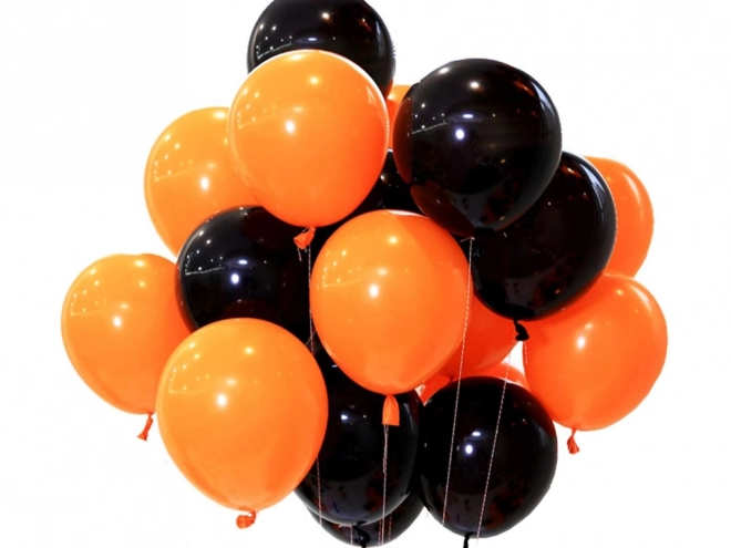 Ballons Halloween noirs et orange 20 pcs