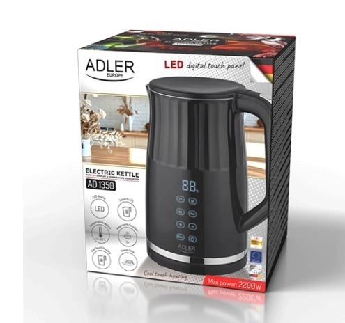 Bouilloire électrique avec LED 1,7l et régulation de température