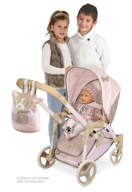 DeCuevas 81643 Poussette pliable pour poupées 3 en 1 avec sac de transport DIDI 2021 - 75 cm