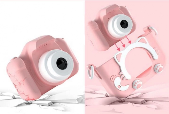 Appareil photo numérique pour enfants en forme de chat