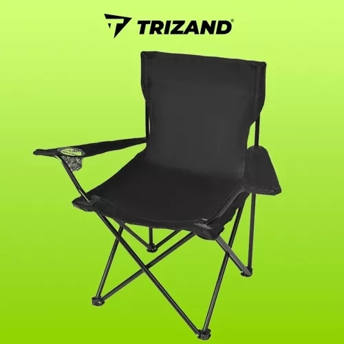Chaise / Fauteuil pliant de pêche / camping - noir