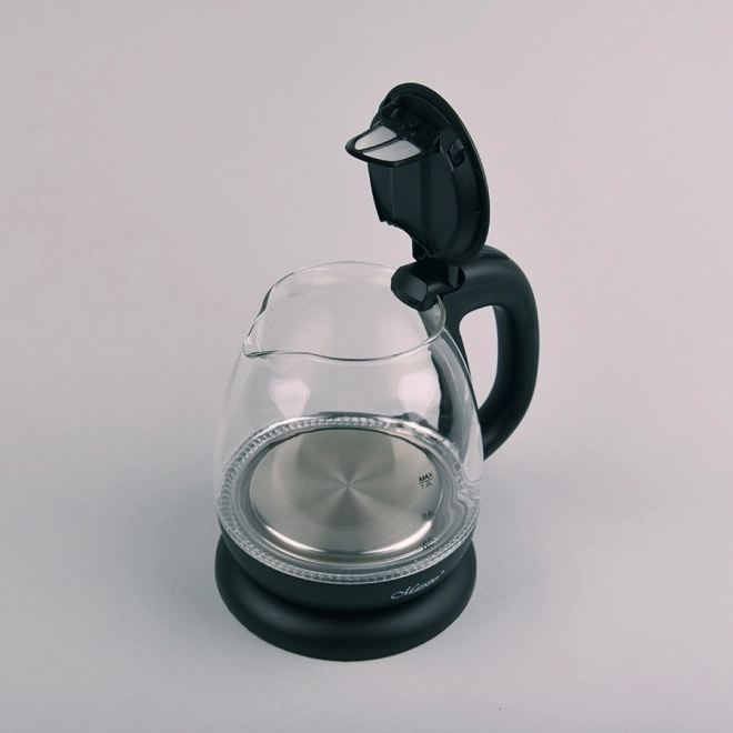 Bouilloire électrique 1l 1100W en verre MR-055-NOIR