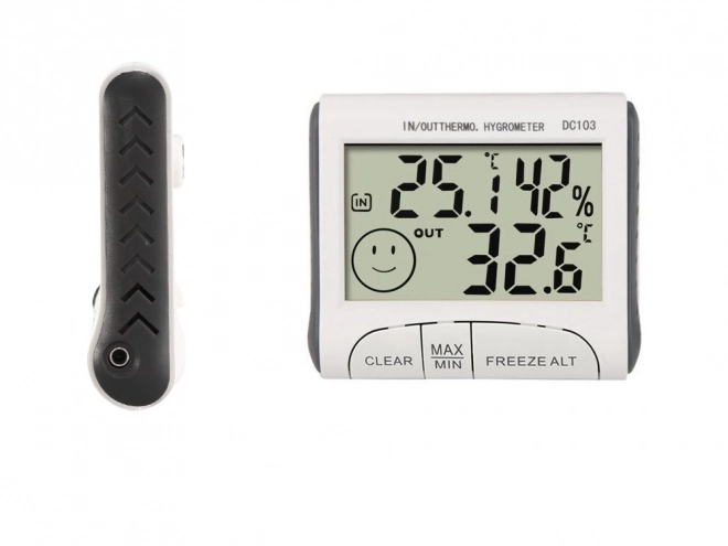 Station météorologique avec thermomètre, hygromètre et capteur