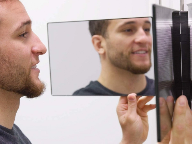 Miroir Pliable pour Cosmétiques avec Trois Panneaux