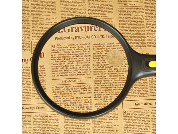 Grande loupe en verre à lecture de 130 mm