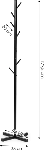 7 crochets pour suspendre les vêtements