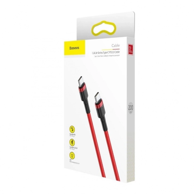 Câble Baseus Cafule USB-C PD2.0 60W 2m Rouge