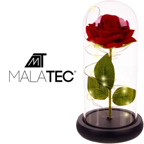 Rose en verre - lumineuse