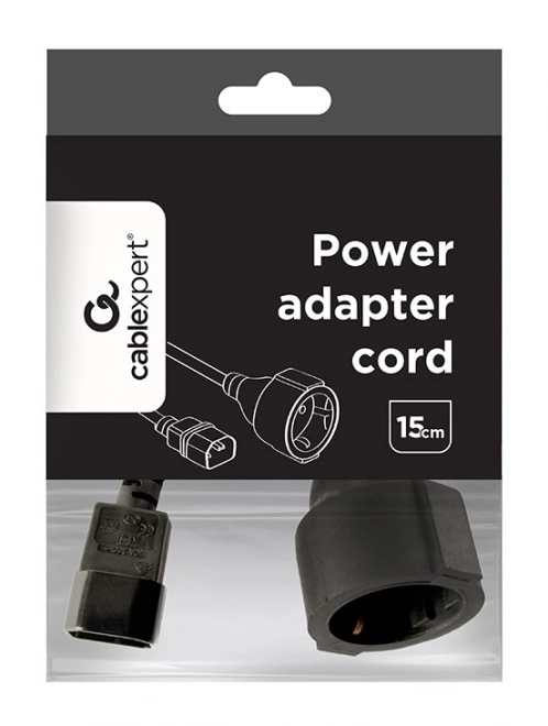 Adaptateur d'alimentation IEC320 C14 vers SCHUKO (F) 15 cm