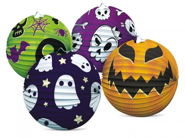 Lampion boule Halloween papier 25cm