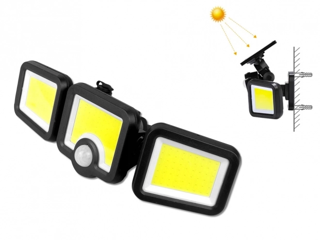 Lampe solaire avec capteur de mouvement et 171 LED