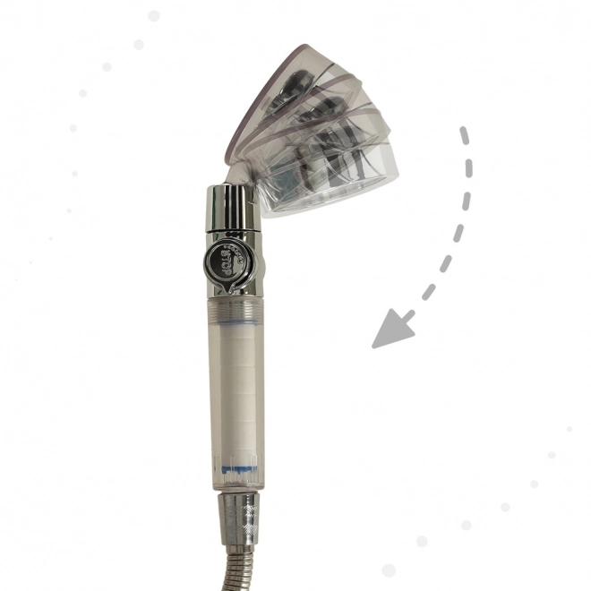 Pomme de douche avec turbine et tuyau