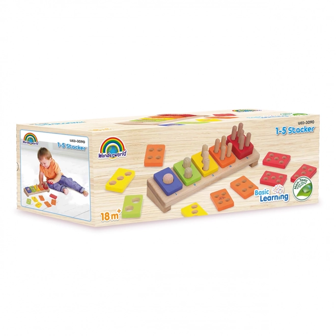 Wonderworld Puzzle en bois chiffres colorés