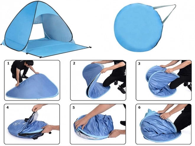 Tente de plage autoportante avec protection UV
