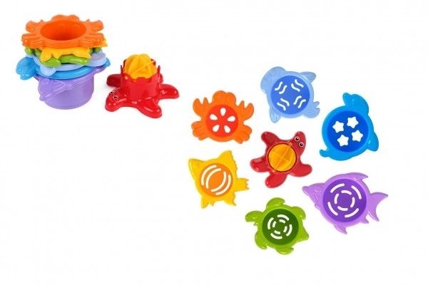 Cubo pyramide puzzle avec animaux marins 7 pcs