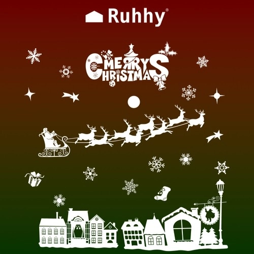 Ruhhy Autocollants de Noël pour fenêtre 22305