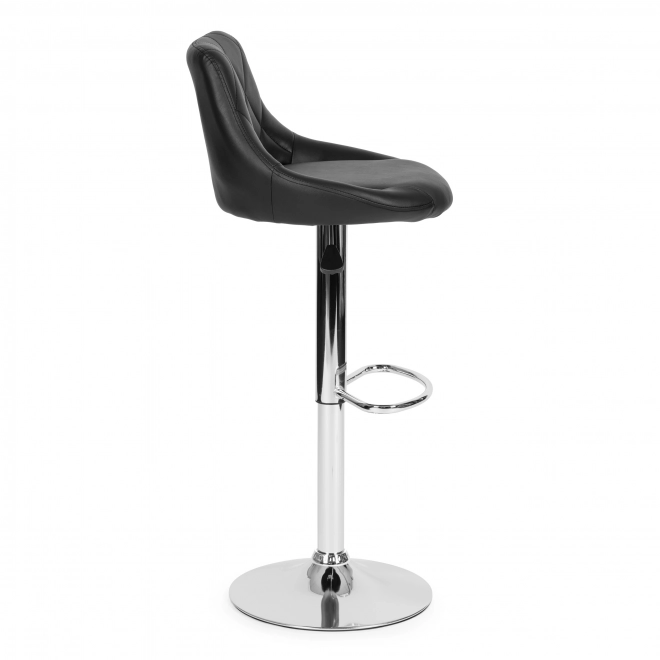 Chaise de bar, repose-pied pivotant, réglable en hauteur, chrome, cuir écologique