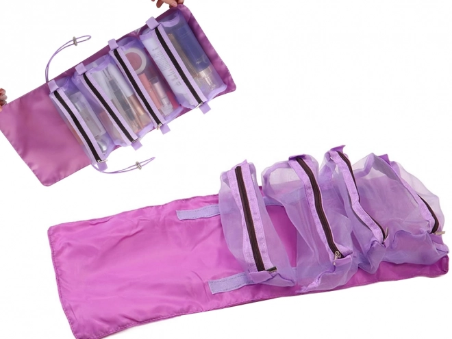 Organisateur de voyage pour cosmétiques avec fermeture éclair 4 en 1