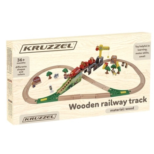 Circuit de train en bois Kruzzel 22495
