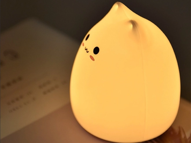 Lampe de nuit en silicone pour enfants, Chat RGB au toucher