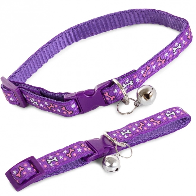 Collier en tissu pour animaux avec clochette