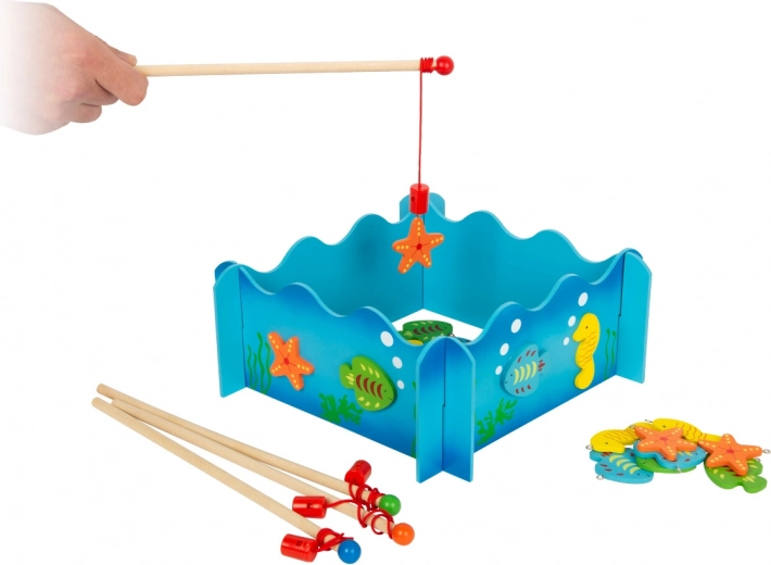 Pêche magnétique astucieuse dans un monde marin 3D