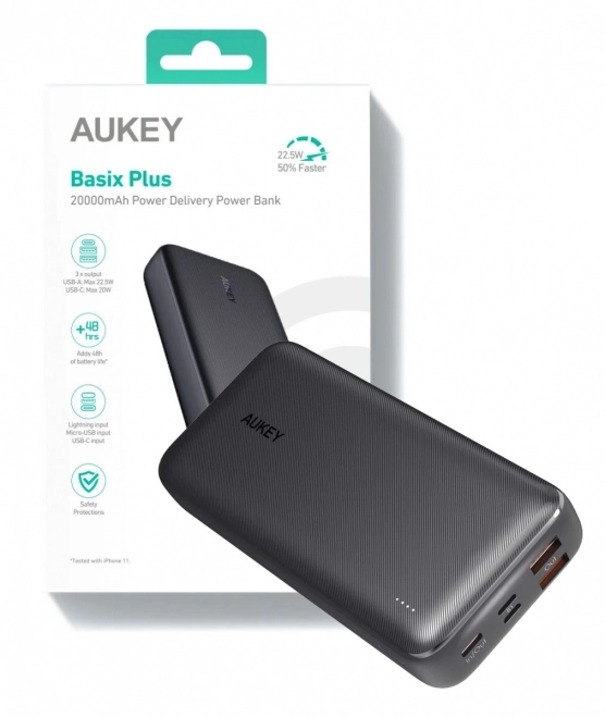 Powerbank Aukey, 20000mAh, charge rapide