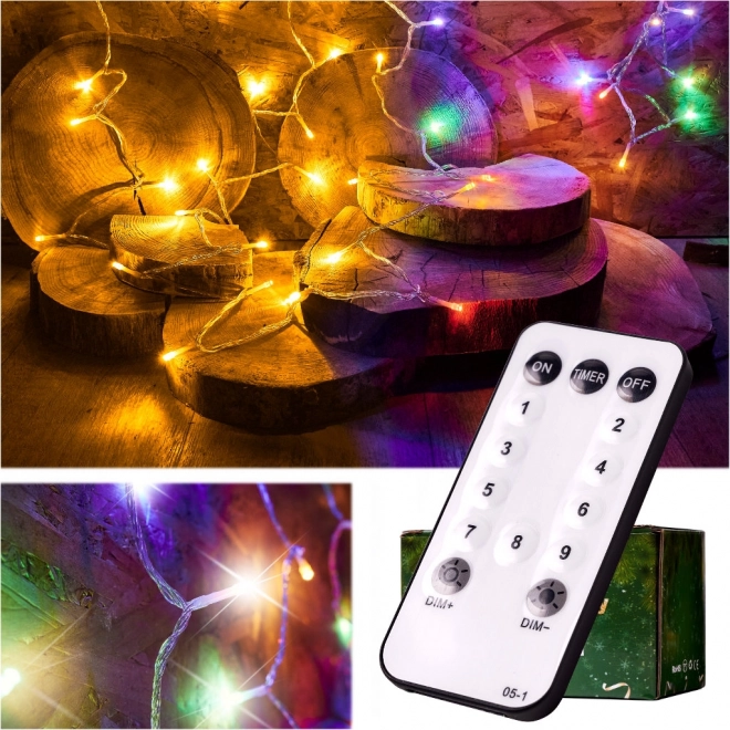Guirlande LED de Noël avec télécommande 10m