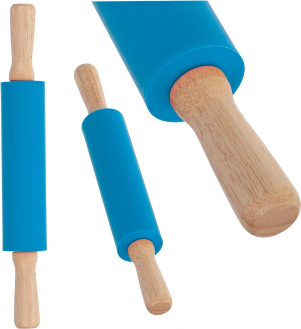 Rouleau à pâtisserie en silicone bleu 38 cm