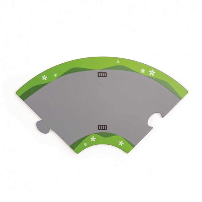 Bigjigs Rail Circuit en bois avec route de campagne 80 pièces