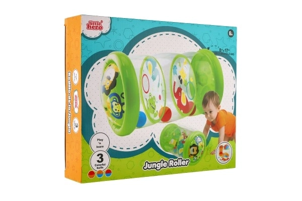 Rouleau gonflable avec balles et motif d'animaux