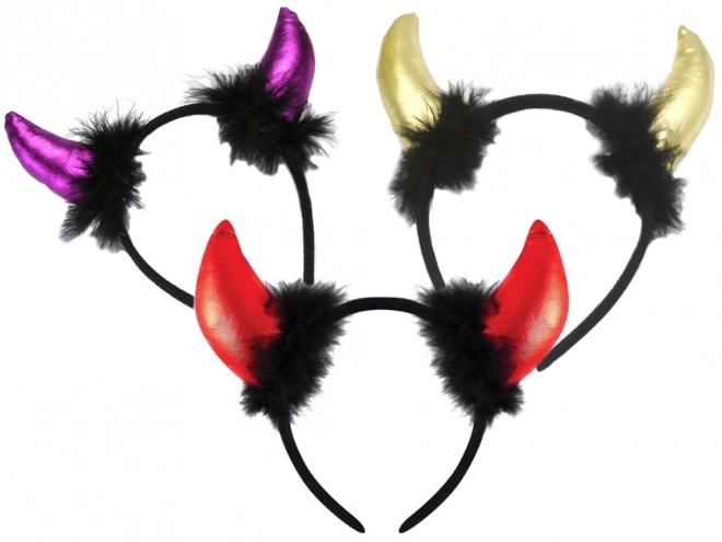 Serre-tête avec cornes de diable pour Halloween