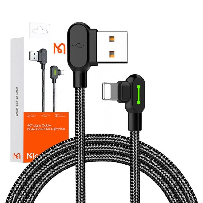 Câble USB Lighting Angulaire Mcdodo CA-4674 LED, 0,5 m (Noir)
