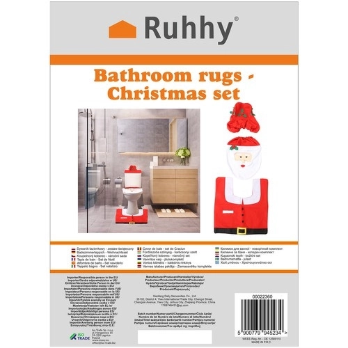 Housse de Noël pour toilettes avec tapis Ruhhy 22360