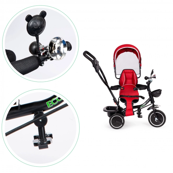 Tricycle avec siège pivotant Rouge