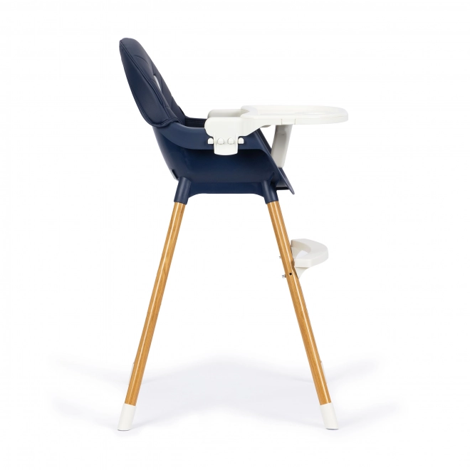 Chaise Haute Ecotoys 2-en-1 bleue