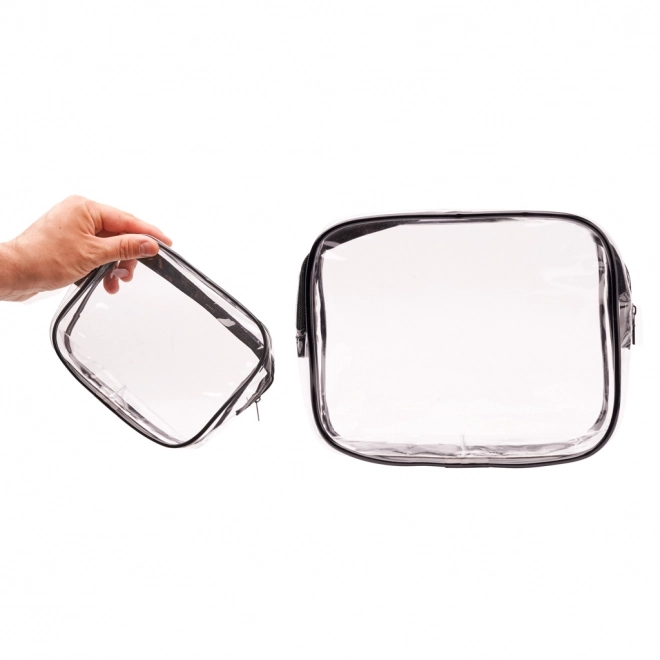 Ensemble de trousses de toilette transparentes de voyage - 3 pièces