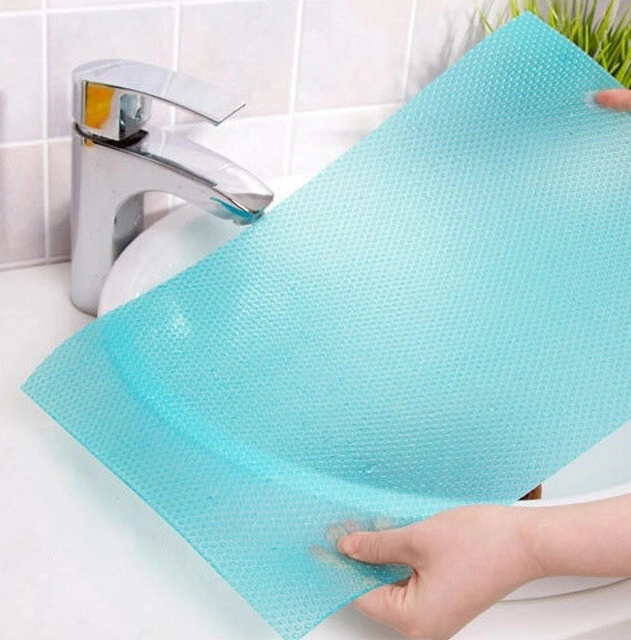 Tapis antibactérien et antifongique pour réfrigérateur (4 pièces) - bleu