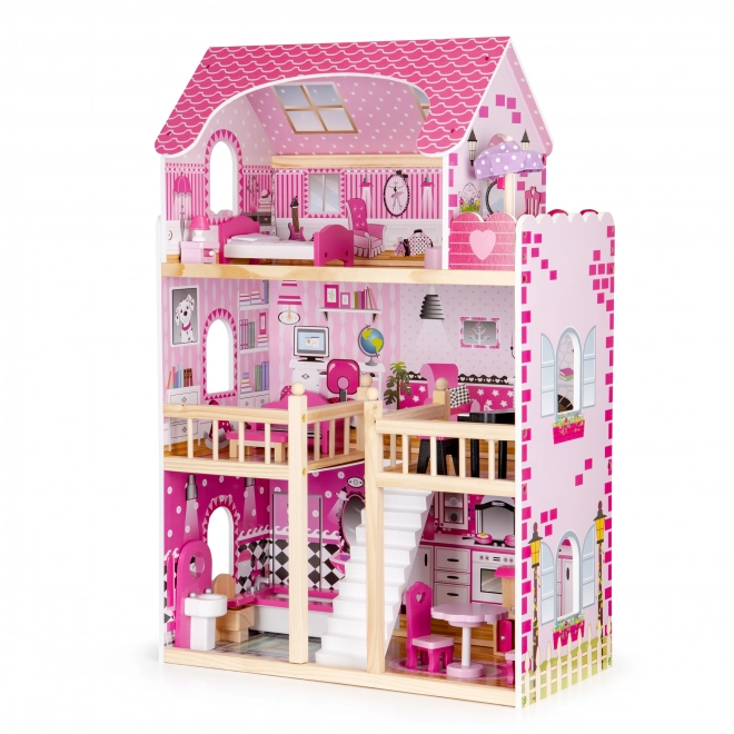Maison de poupée en bois avec meubles de ECOTOYS