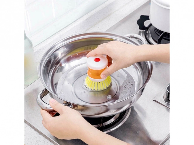 Distributeur de liquide vaisselle à brosse