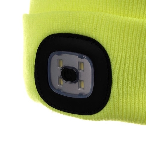Bonnet d'hiver avec lampe - jaune Trizand 22664