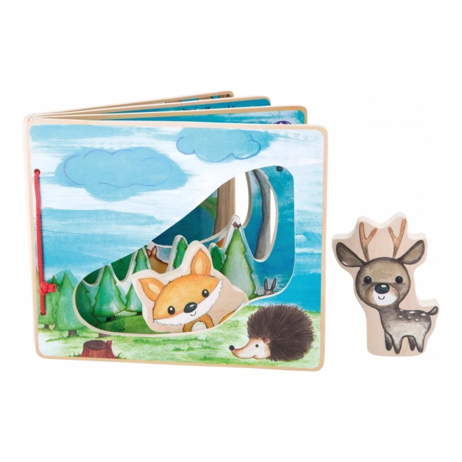 Livre illustré interactif en bois Small Foot