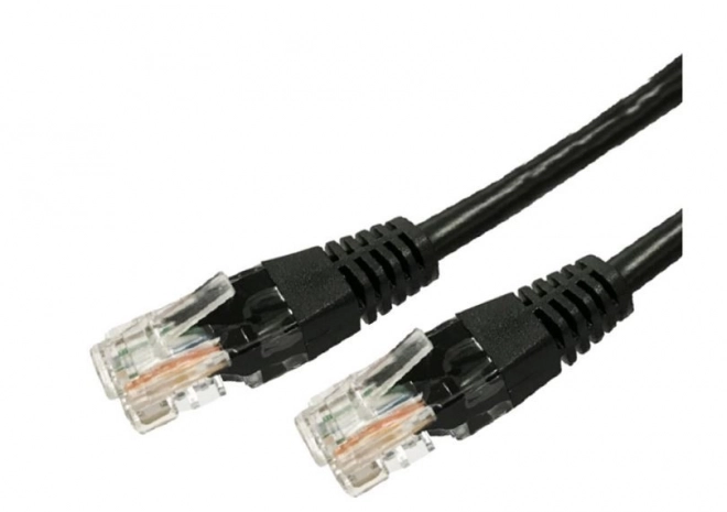 Patchcord câble cat.6 RJ45 UTP 3m noir emballage 10 pièces
