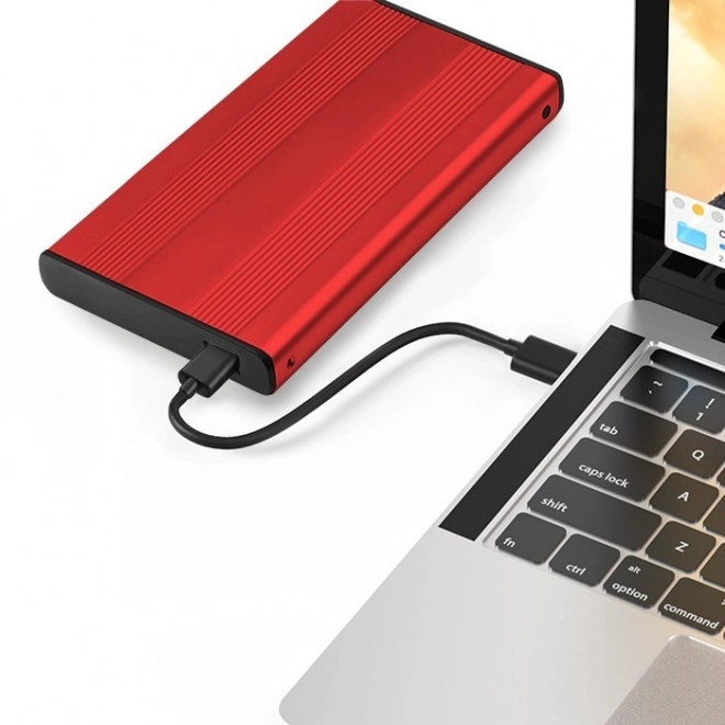 Boîtier externe pour disques 2.5" HDD/SSD SATA3, USB 3.0, rouge