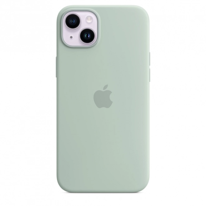 Coque en silicone avec MagSafe pour iPhone 14 Plus - Agave