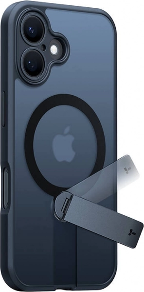 Coque avec support rotatif TORRAS Pstand Spin pour iPhone 16, noir