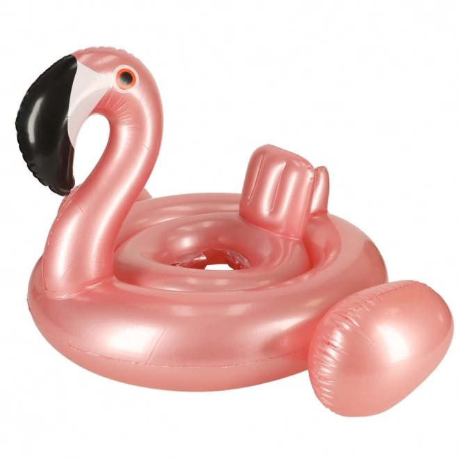 Anneau gonflable avec siège pour les plus petits - flamant rose