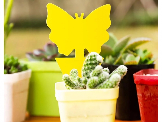 Autocollants adhésifs jaunes pour pots de fleurs