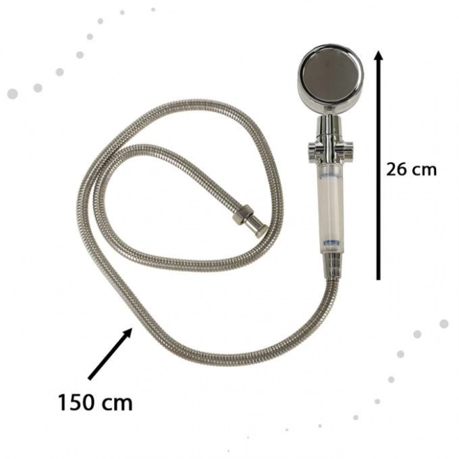 Pomme de douche avec turbine et tuyau
